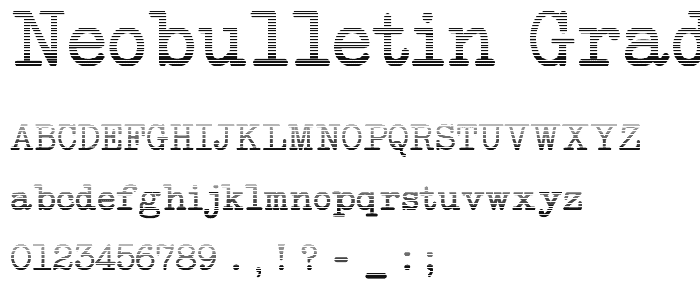 NeoBulletin Gradient font